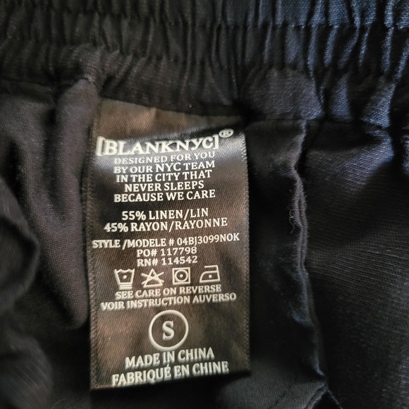 Blank NYC Linen Pull On Drawstring Pants S - Picture 10 of 10